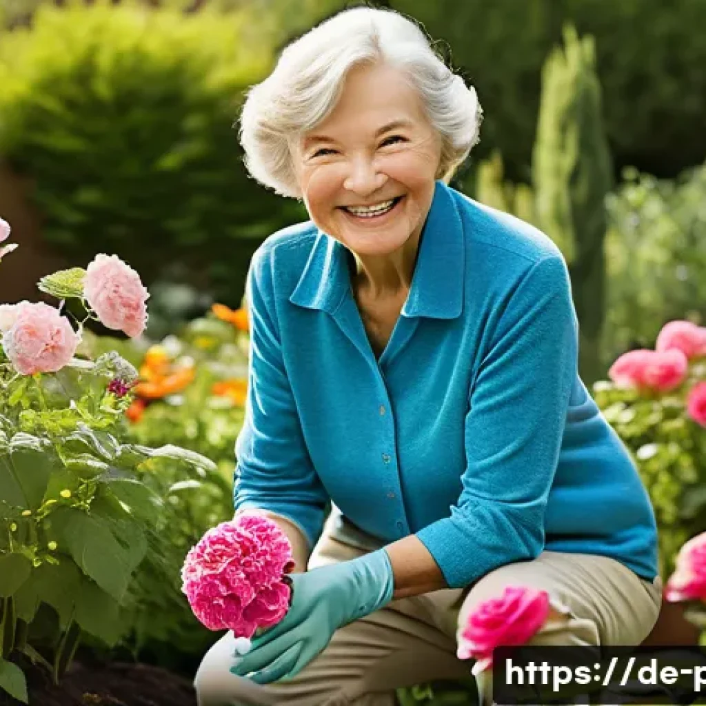 보건소에서의 노인 진료 서비스 - **Prompt 1: Joyful Gardening in a Community Setting**
    A vibrant, sunlit image of a cheerful seni...
