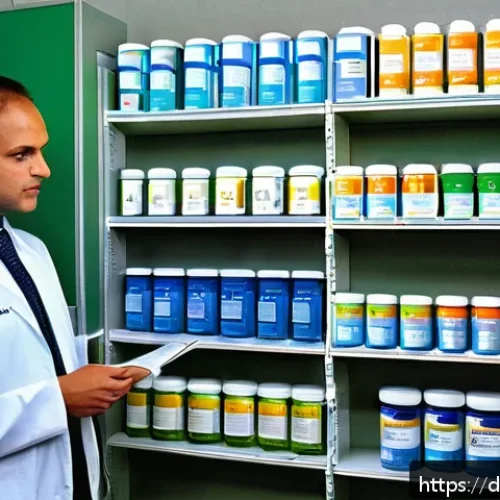 Home 31 보건소에서의 영양제 처방 가능 여부 - A modern German public health office interior scene showing diverse health officials conducting qual...