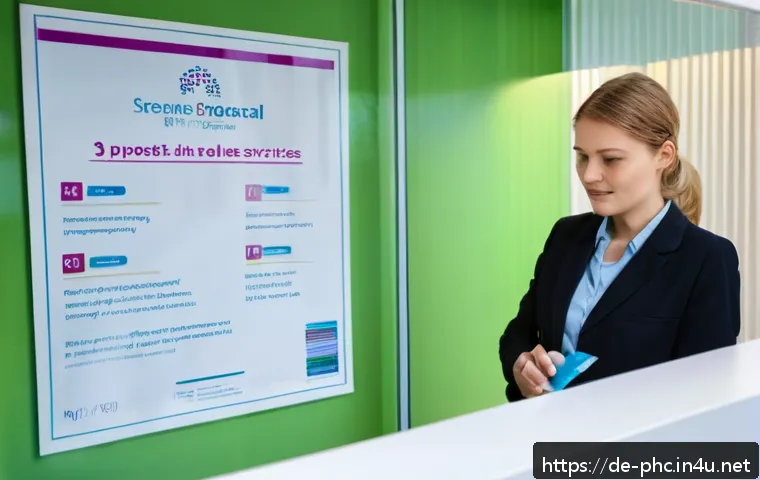 보건소 임신 확인 검사 - A modern German public health office reception area with a young woman scheduling a confidential pre...